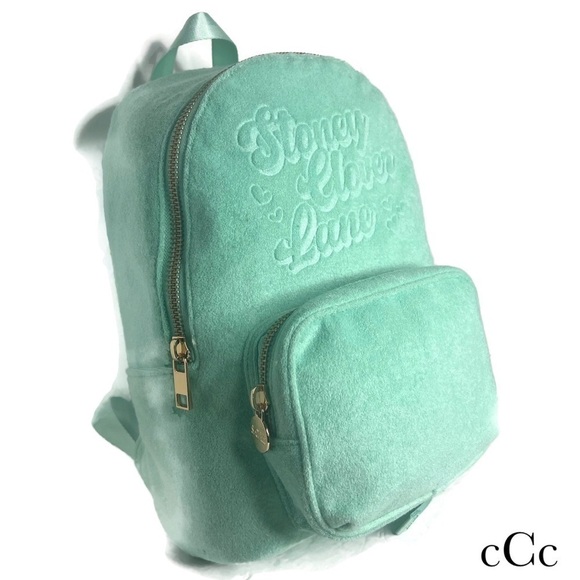 Stoney Clover Lane X Target Mint Green Terry Cloth Backpack NWT main image 5